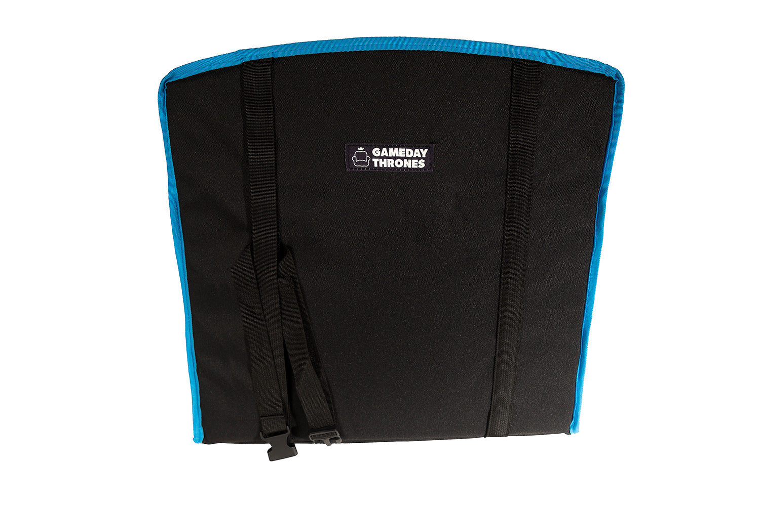 Gameday Throne™ - Cushioned Base + Back Support - The Shockwave (Black/Blue)