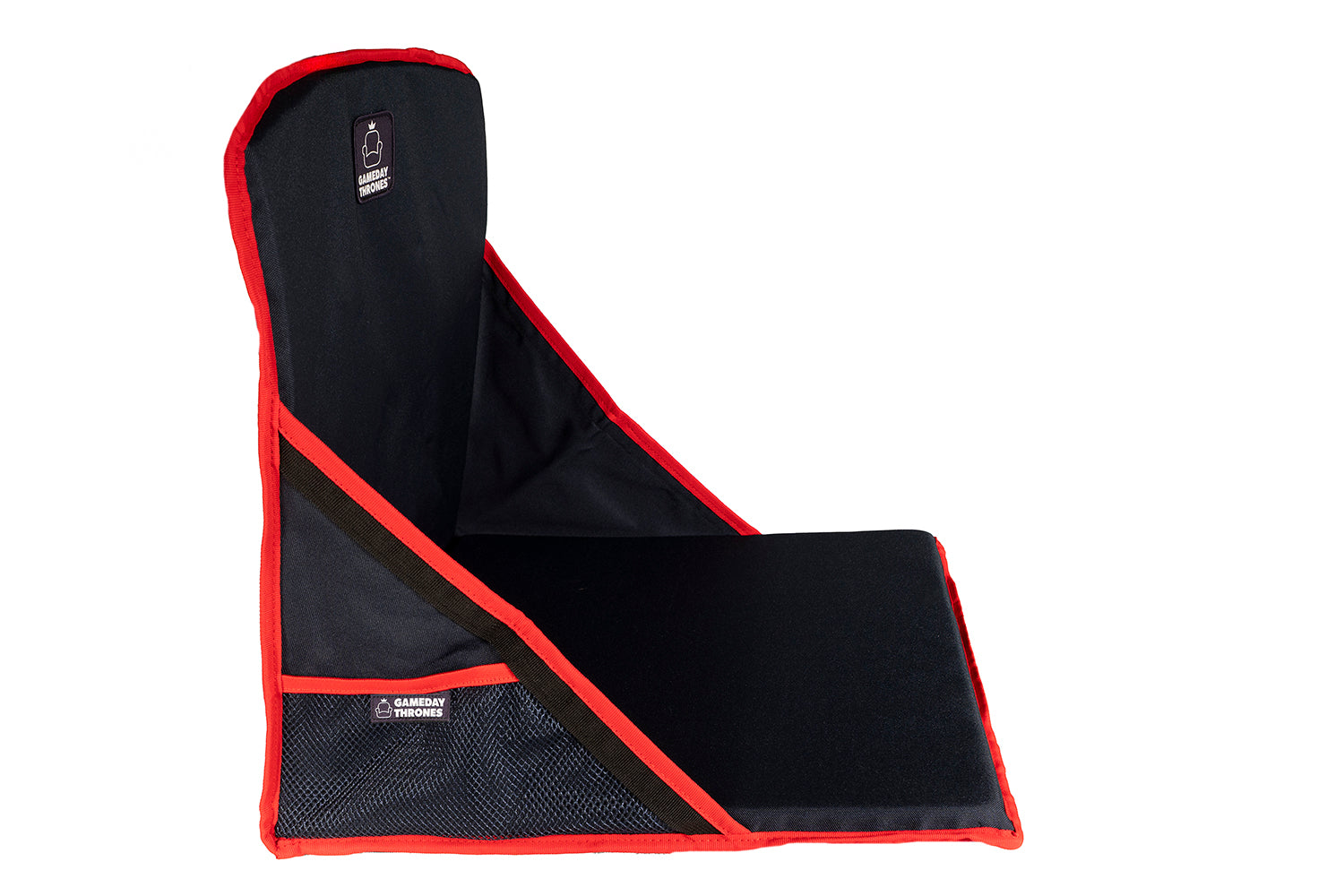 Gameday Throne™ - Cushioned Base + Back Support - The Gamebreaker (Navy/Red)