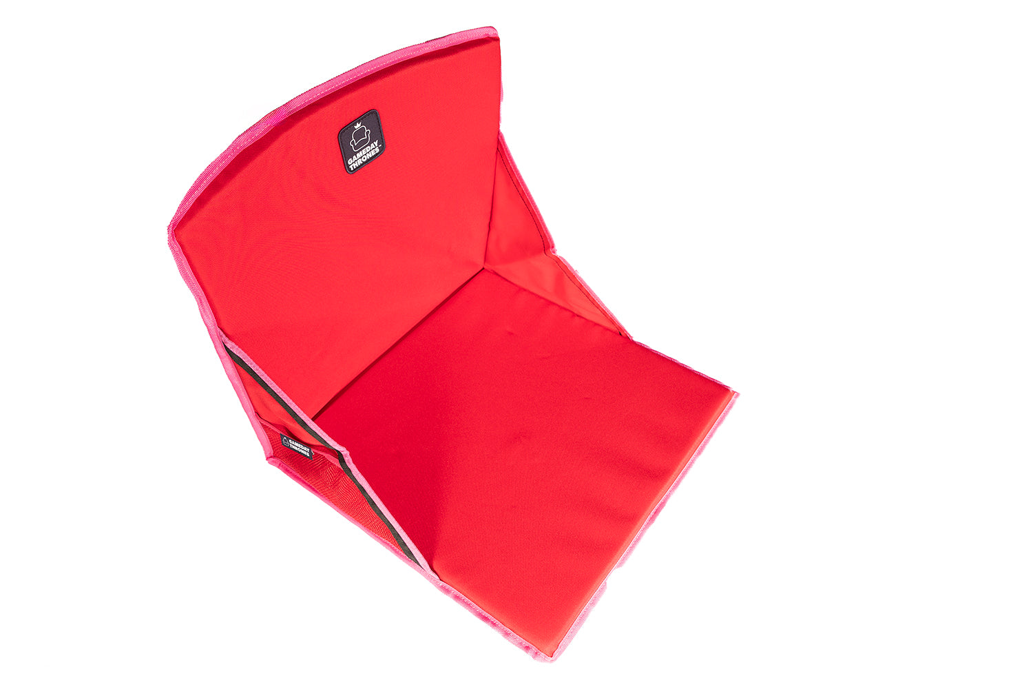 Gameday Throne™ - Cushioned Base + Back Support - The Hot Streak (Red/Pink)
